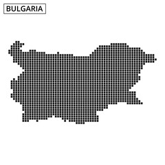 Outline of Bulgaria with a dotted texture showcasing geographic boundaries