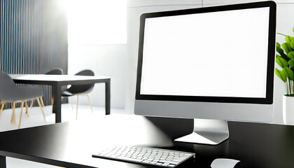 パソコン・モニター・白画面