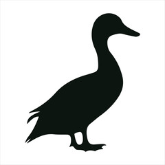 duck silhouette vector icon design illustration. black duck icon isolated vector image illustration.