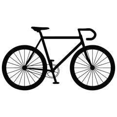 Bicycle Icon, bicycle silhouette vector silhouette sign icon  design illustration. black bicycle icon.