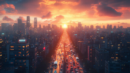 Fototapeta premium A high-resolution image featuring a bustling