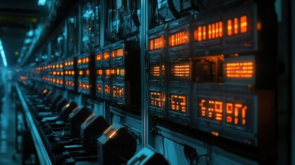 Sensor arrays on every machine, tiny LED indicators pulsing calmly, the heartbeat of Industry 5.0 predictive maintenance