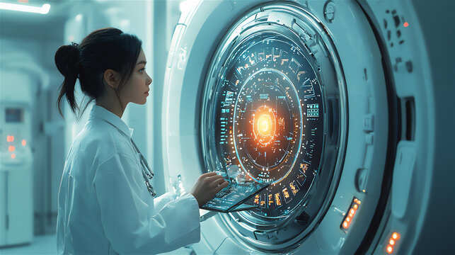 A high-resolution image featuring a doctor us