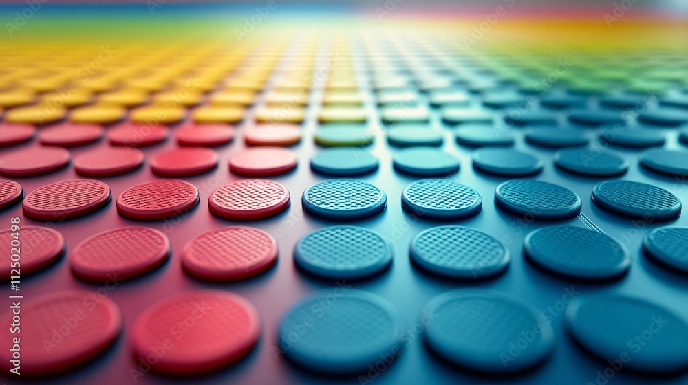 Aufkleber Colorful textured disks forming a gradient pattern