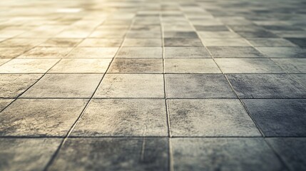 Large square grey paving stones on a sunny day