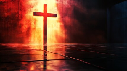 Naklejka premium Christian cross background concept