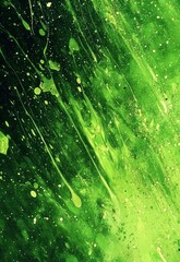 A vibrant abstract green background featuring splashes of bright and deep greens, creating a sense of energy and life.