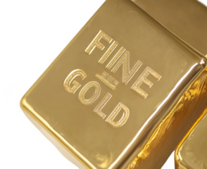 gold bars isolated on white