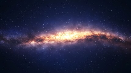 Obraz premium A majestic spiral galaxy filled with brilliant stars against a deep, dark backdrop.