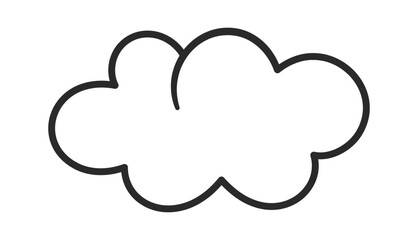 Fluffy white cloud decorative element