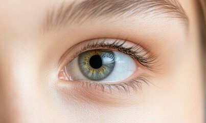 Obraz premium Close-up of a child's hazel eye.