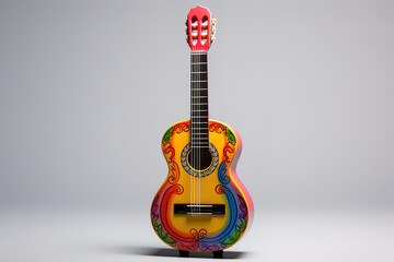 Obraz premium Exceptional Colorful Mexican Guitar Illustration