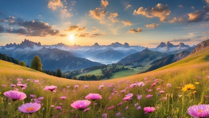 meadow with wildflowers