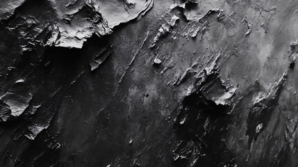 Dark rough uneven surface creating dramatic abstract texture