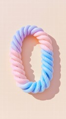 Colorful spiral knot design featuring pastel pink and blue hues, perfect for creative projects or playful themes.