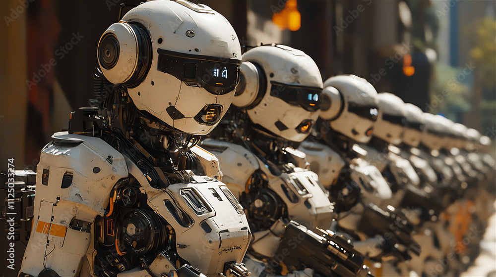 Poster A high-resolution image of an AI-driven disas