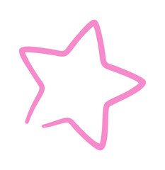 Hand-drawn star shape birthday scribble