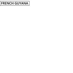 Detailed dot map representation of French Guyana highlighting geographical features