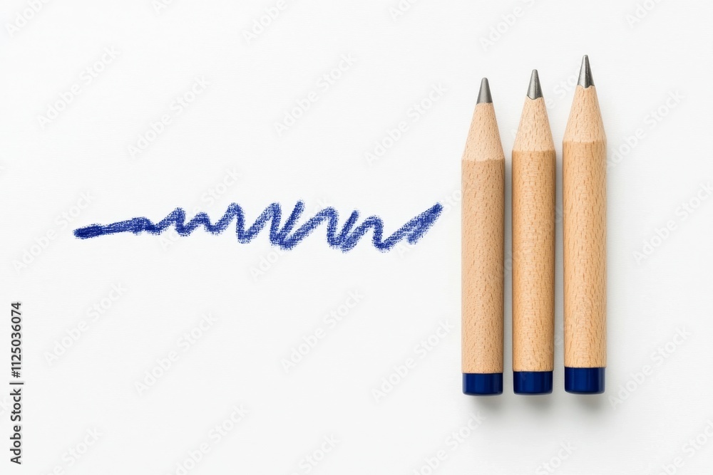 Poster a minimalist depiction of a signed document with a clean blue signature line, drawn against a white 