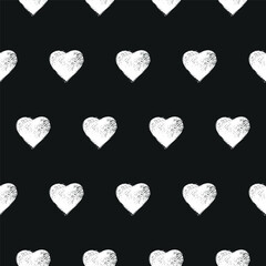 Seamless pattern with heart shapes