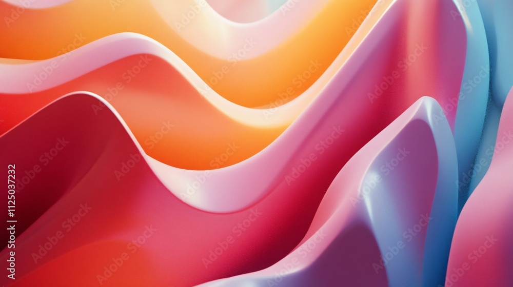 Aufkleber colorful wavy stripes creating abstract modern background