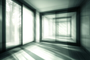 Abstract 3D room with gradient light wallpaper