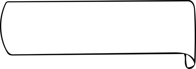 Obraz premium Outlined ribbon banner vector illustration. Vintage decorative graphic elements