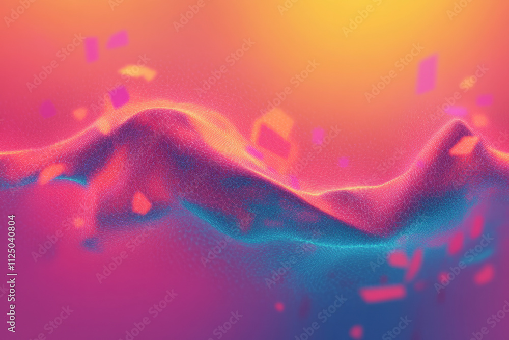 Aufkleber abstract background with colorful shapes