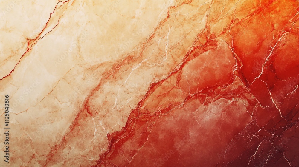 Poster Red marble texture creating a gradient background with elegant veins