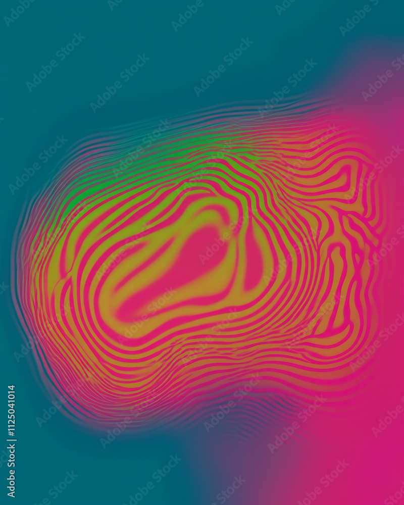 Aufkleber a colorful image of a wave