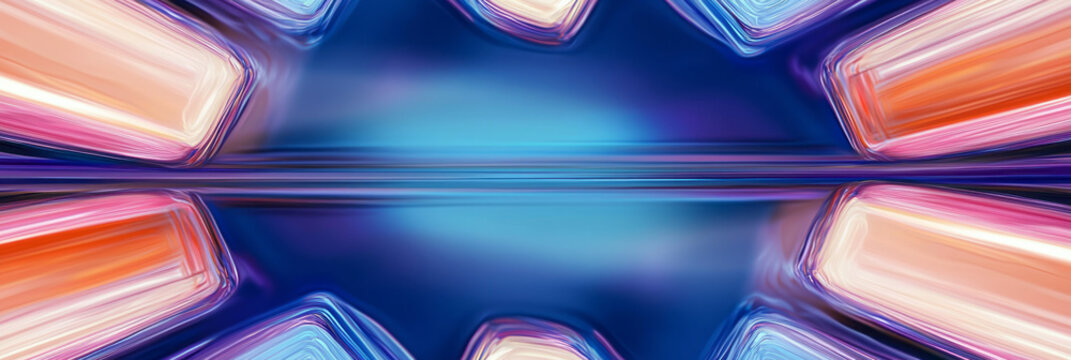 abstract background with a blue and orange pattern