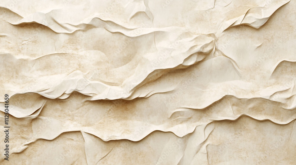 Poster beige abstract relief surface creating wavy pattern background