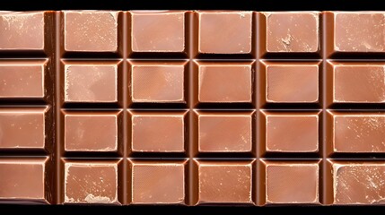 Fototapeta premium A chocolate bar with squares of chocolate