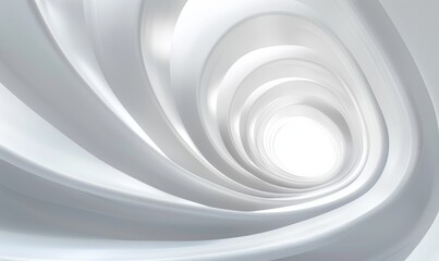 Fototapeta premium 白色旋涡未来时尚抽象光明通道