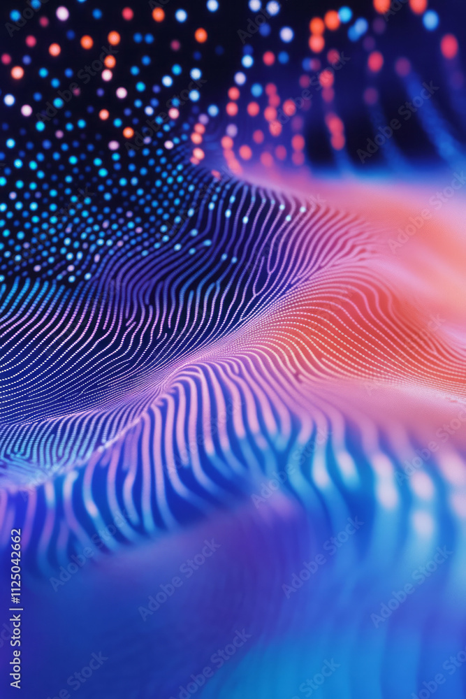 Poster a fingerprint with a colorful background