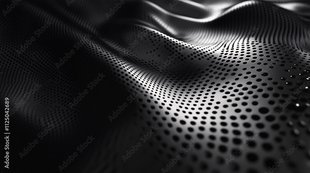 Aufkleber wavy perforated metal surface creating an abstract pattern