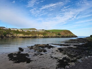 Highland Coastal Landscape with Lake and Horizon