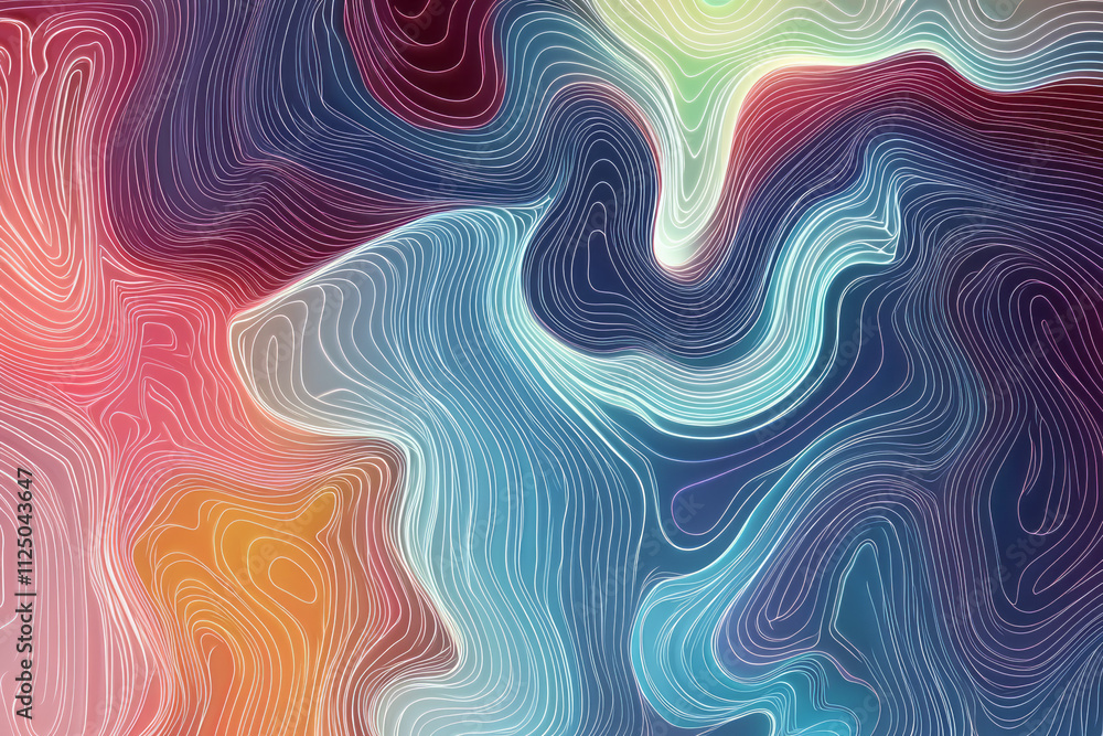 Poster abstract background with colorful lines