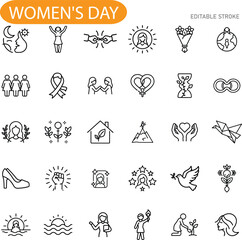 International Womens Day Icons of Empowerment, Equality, and Peace