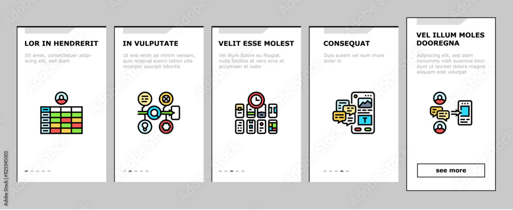 Poster ui ux digital develop code app onboarding mobile vector shop marketing, mobile agency, tool api, web