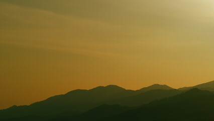Mountain Sunrise. Amazing Sunrise In Mountain Background. Beautiful Golden Sunrise. Real time.