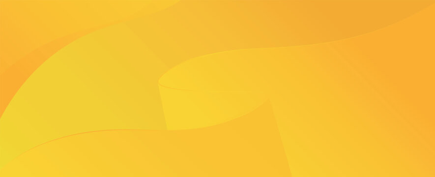 Abstract yellow waves 3d rendering. Modern minimal design. Vector illustration