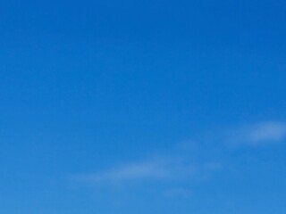 Deep Blue Summer Sky With White Clouds Background