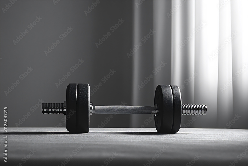 Poster a minimalist image of a pair of weights on a