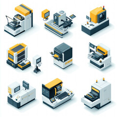 Factory Machinery Isolated