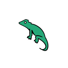 Lizard Vector Logo with Transparent Background - Scalable Reptile Icon PNG