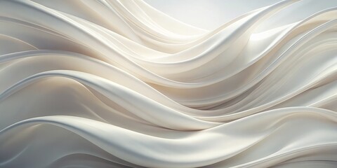 Obraz premium Creamy Wave Abstract 3D Rendered Fluid Silk Texture