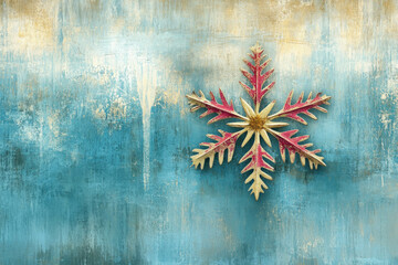 Vintage Snowflake Background