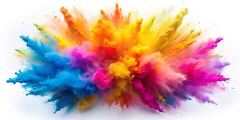Chromatic Explosion A Colorful Powder Cloud Burst
