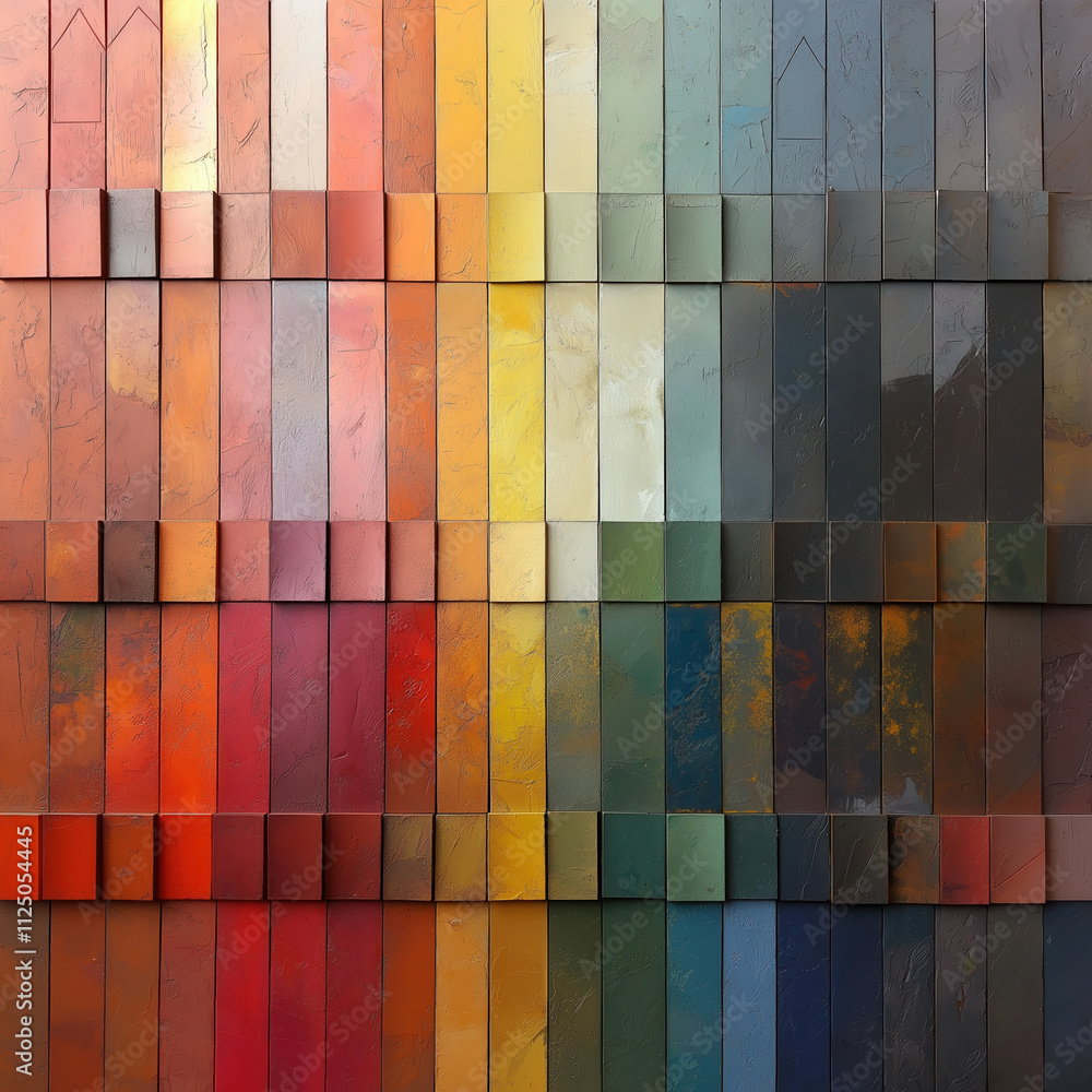 Poster abstract background in a combination of multicolored geometric shapes.